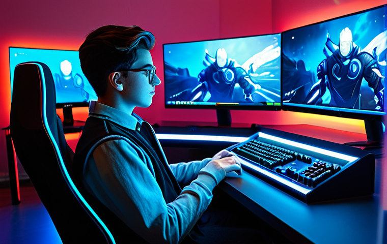 A focused young adult gamer, fully clothed in modest contemporary attire, sits at a sleek, high-tech gaming desk. Their expression is contemplative as they look at a large, brightly lit monitor displaying a vibrant, stylized in-game character customization interface with diverse, non-suggestive outfit options. The gaming room is modern and well-organized with subtle neon lighting. perfect anatomy, correct proportions, natural pose, well-formed hands, proper finger count, natural body proportions, professional photography, high quality, safe for work, appropriate content, fully clothed, modest, family-friendly.