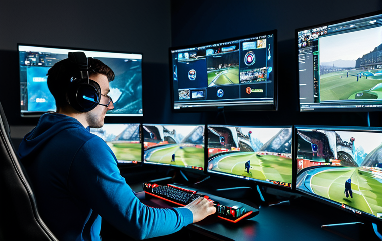 Strategic Analysis**
"A professional gamer in a fully clothed, comfortable gaming outfit, analyzing Eternal Return gameplay footage on a large monitor. The setting is a modern, well-lit gaming room with multiple screens. The focus is on concentration and strategic thinking. Safe for work, appropriate content, perfect anatomy, natural proportions, professional esports scene."
**