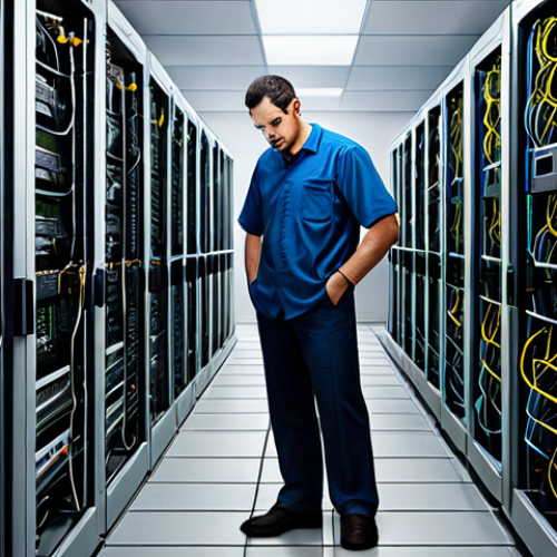 Home 20 이터널리턴 가장 빠른 매치 시작법 - Server Room Congestion**
"Overcrowded server room with blinking lights and tangled cables, represen...