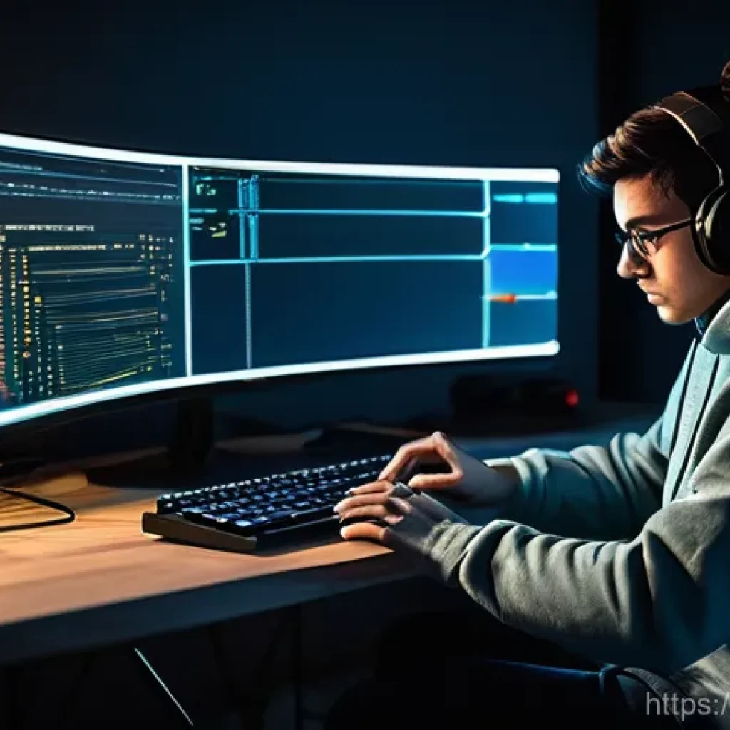 이터널리턴 아카이브 파일 다운받기 - **Prompt:** A focused and determined gamer, dressed in a comfortable hoodie and jeans, sits intently...