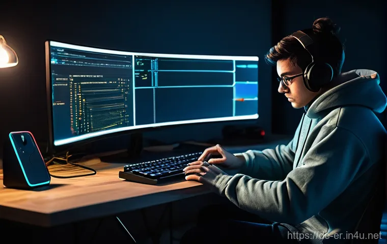이터널리턴 아카이브 파일 다운받기 - **Prompt:** A focused and determined gamer, dressed in a comfortable hoodie and jeans, sits intently...