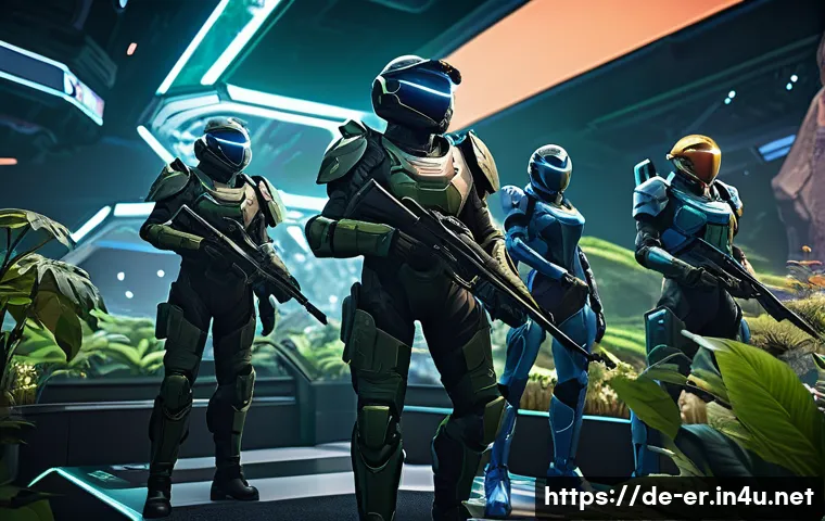 이터널리턴 업데이트 주기 연구 - A dynamic gaming scene showcasing a futuristic battle arena from Eternal Return, featuring a diverse...