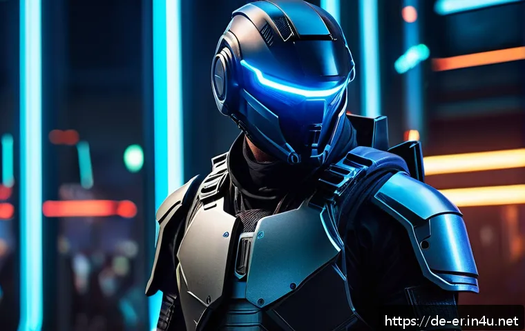 이터널리턴 캐릭터 선택의 디테일 - A dynamic scene of a fast, agile assassin character in a futuristic battle arena, wearing sleek tact...
