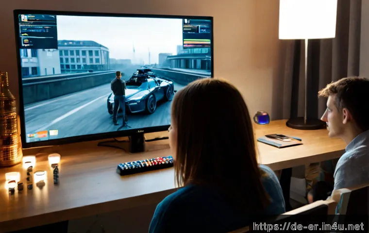 이터널리턴 글로벌 트렌드와 연관성 - Photorealistic evening scene in a modern Berlin apartment, diverse young adult friends watching a te...